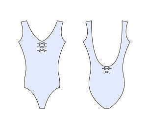 Tank, brede band, lage rug, voor en achter gerimpeld Paraddy - Ladies